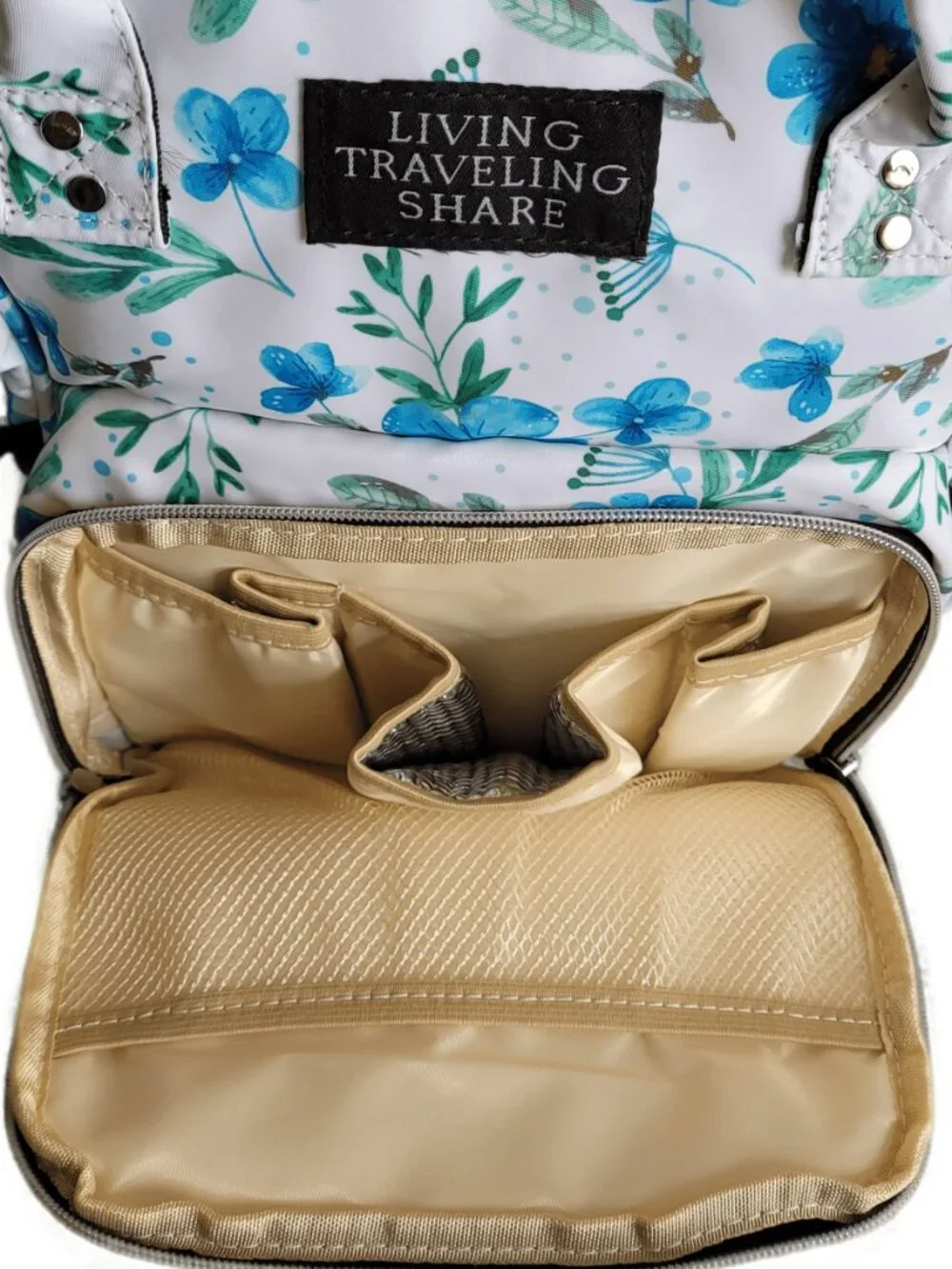 Living Traveling Share Floral Diaper Bag Backpack